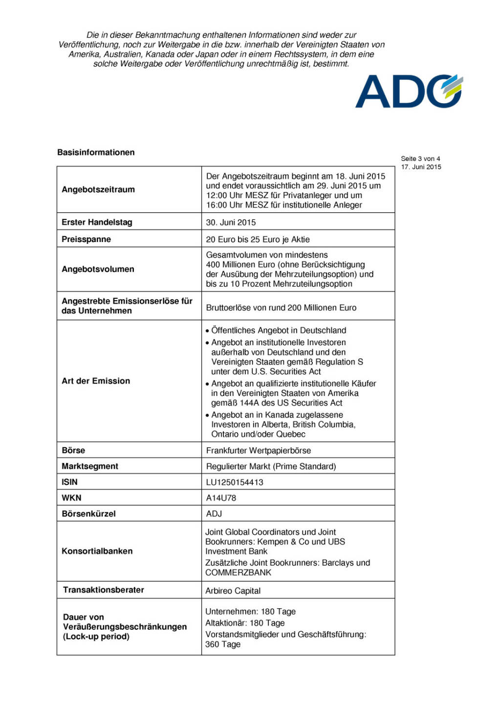 Preisspanne für Aktien von ADO Properties auf 20 Euro bis 25 Euro festgesetzt, Seite 3/4, komplettes Dokument unter http://boerse-social.com/static/uploads/file_136_ado_properties.pdf