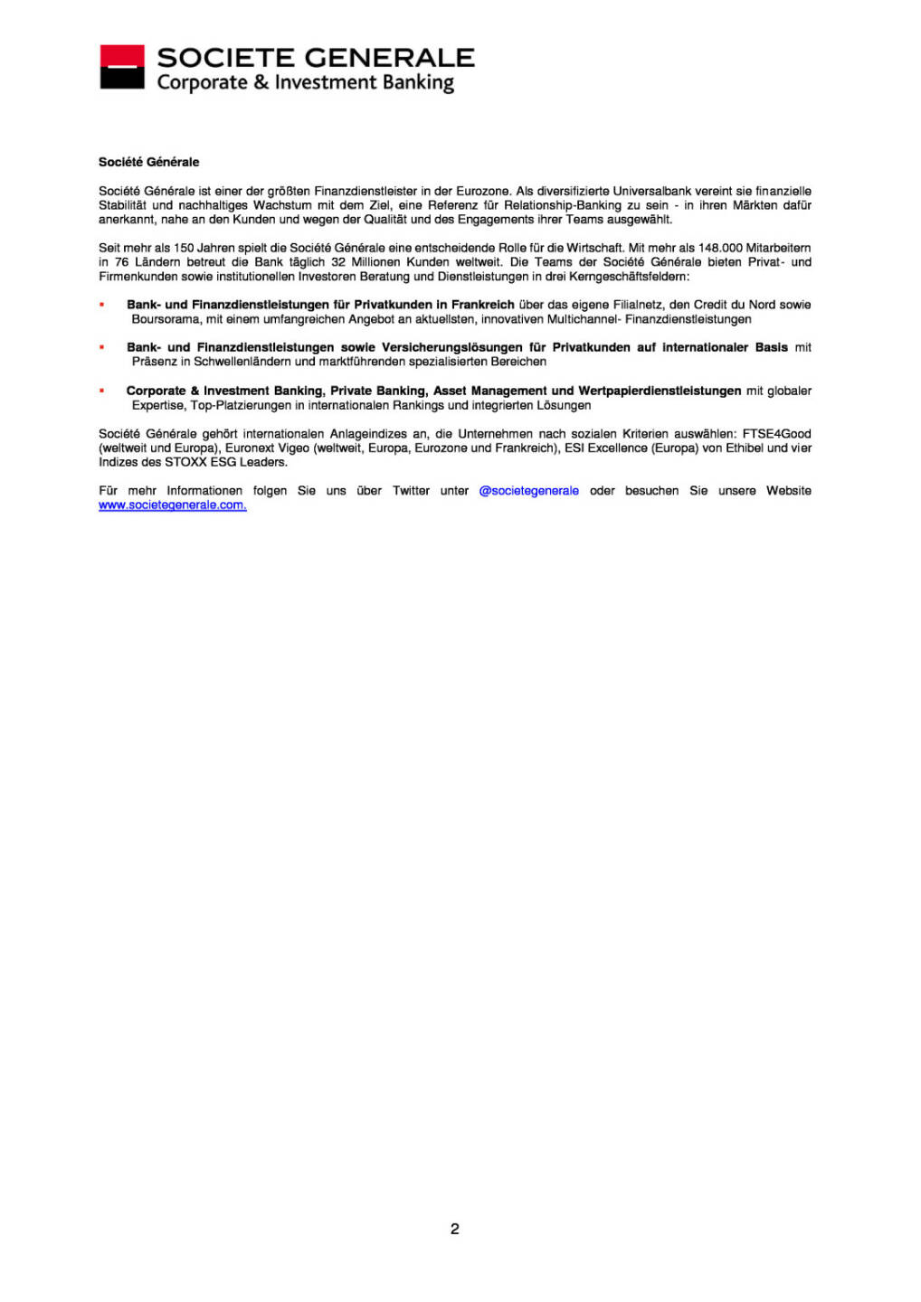Societe Generale Corporate & Investment Banking ernennt neuen COO für Österreich, Seite 2/2, komplettes Dokument unter http://boerse-social.com/static/uploads/file_138__societe_generale_osterreich.pdf
