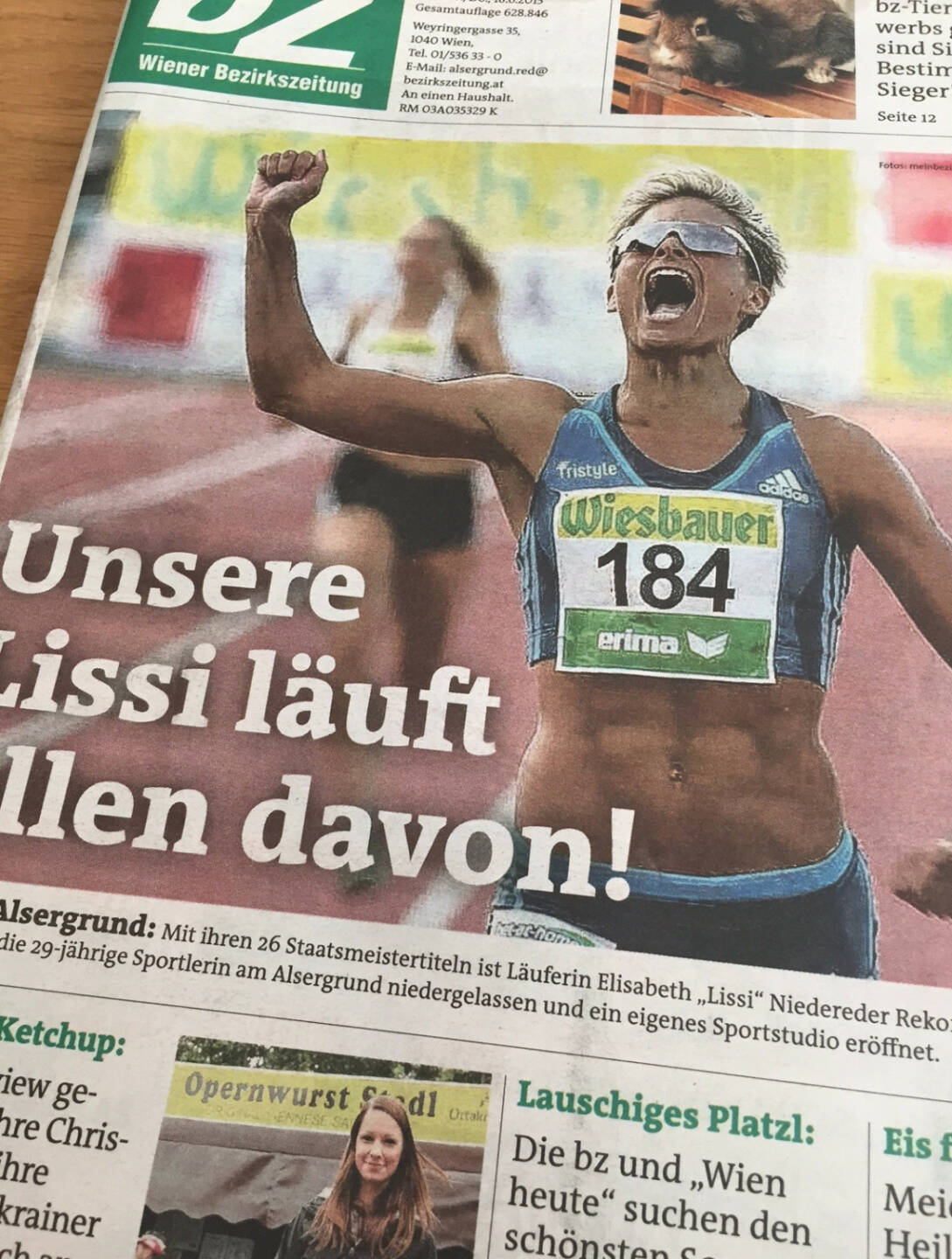 Elisabeth Niedereder in der Bezirkszeitung