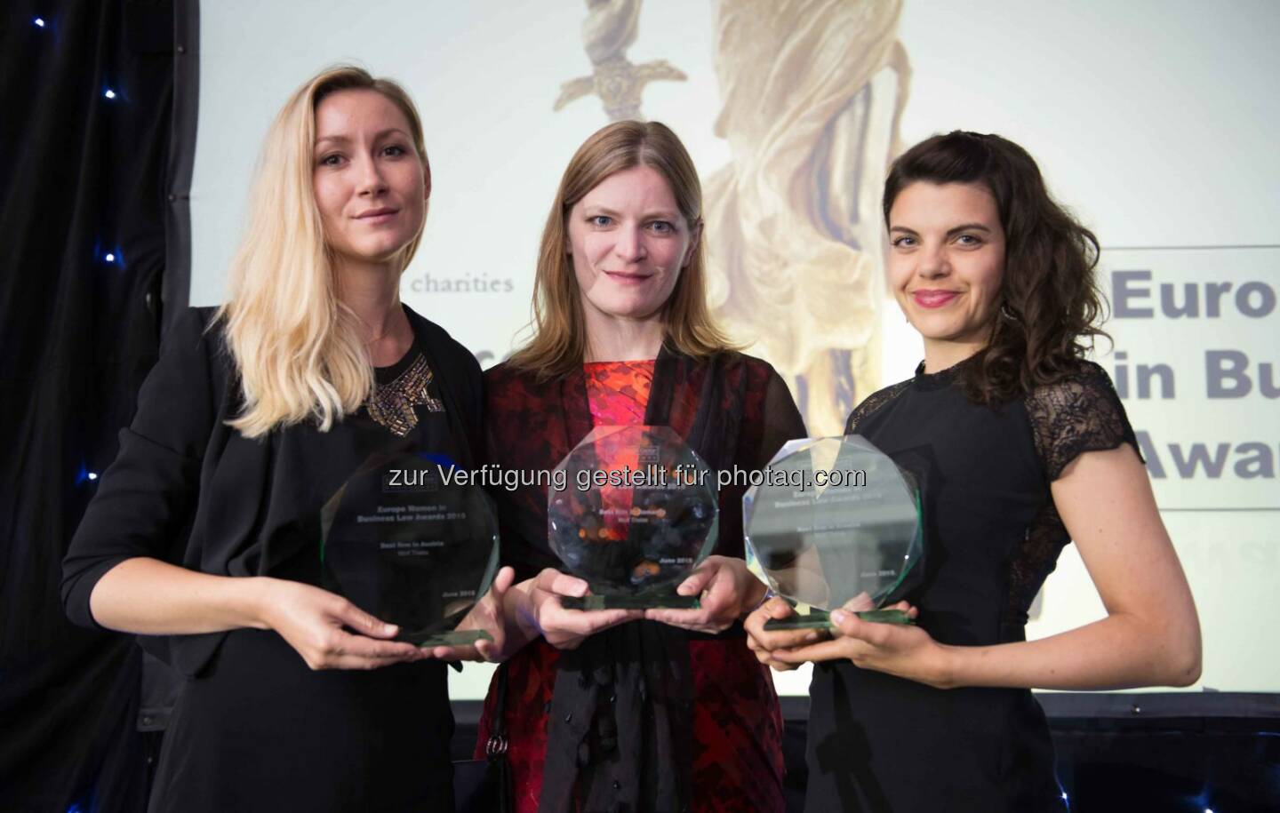 Eva Fischer (Partner; Vienna), Katrin Stauber (Senior Associate, Vienna) and Anna Diblikova (Associate; Prague), Wolf Theiss: For the fifth year in a row, Wolf Theiss has been successful at the European Women in Business Law Awards. Following the Best in Austria Award, Best in Croatia Award and Best in Romania Award in 2014, this year the law firm has again been successful in all three categories. (C) Wolf Theiss