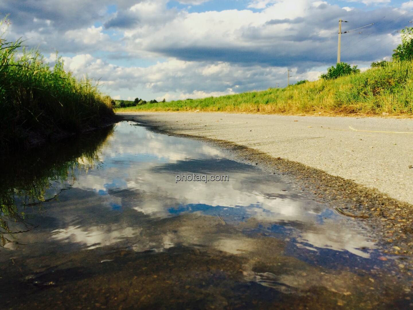 Weg, Lacke, Wasser, Spiegelung