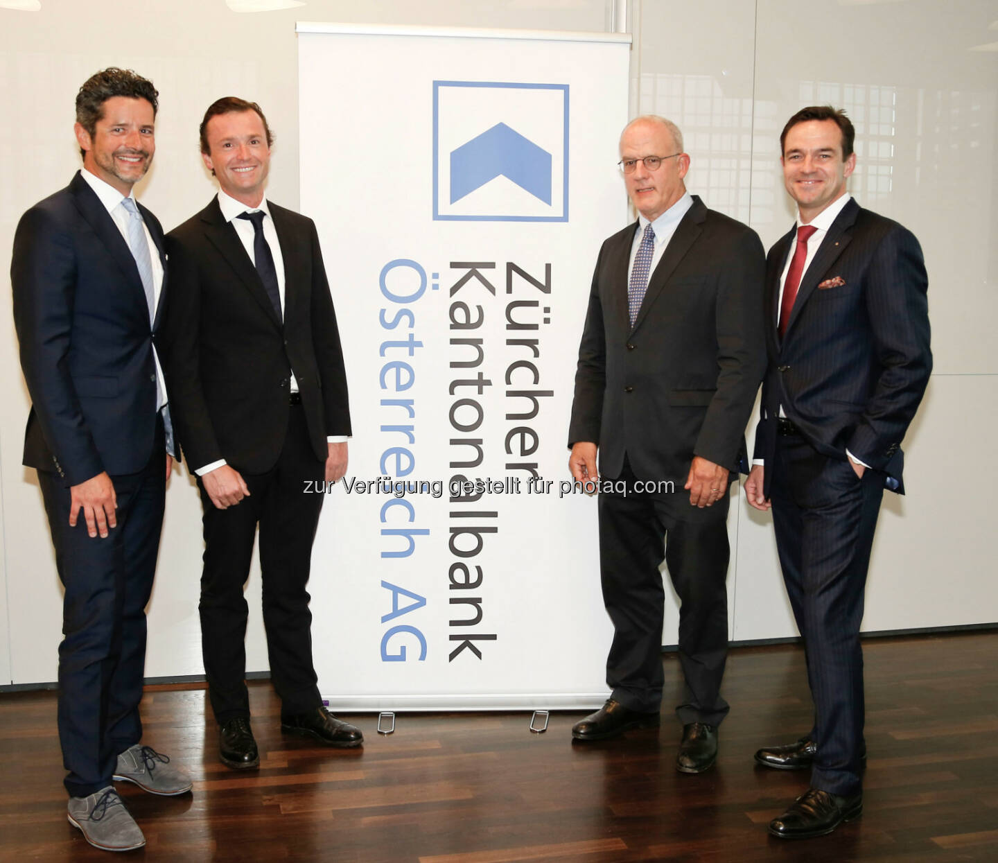 Manfred Wieland (Zürcher Kantonalbank Österreich AG), Johannes Zollner (Institut für Unternehmensrecht an der Karl-Franzens-Universität Graz), Rechtsanwalt Rudolf Fiebinger und Lucien Berlinger (Vorstand Zürcher Kantonalbank Österreich AG): Zürcher Kantonalbank Österreich AG lud Experten zu einer Diskussion zum Thema Stiftungen in Linz. (C) ZBK Österreich AG