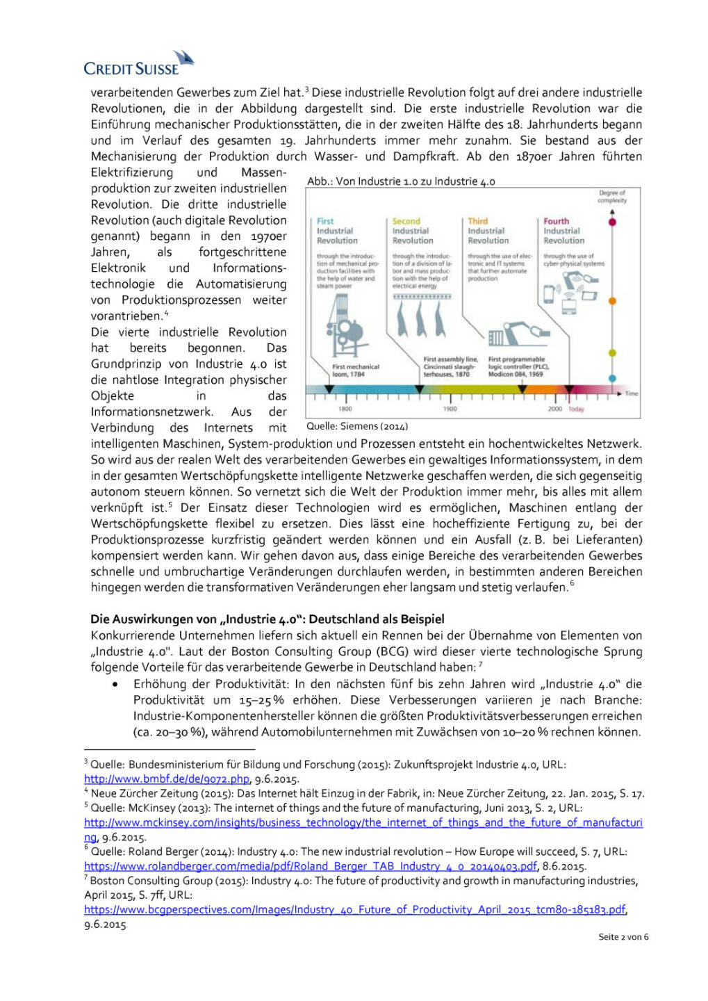 Industrie 4.0: Gibt es Herausforderungen im Bereich Sicherheit?, Seite 2/6, komplettes Dokument unter http://boerse-social.com/static/uploads/file_201_industrie_40_credit_suisse.pdf