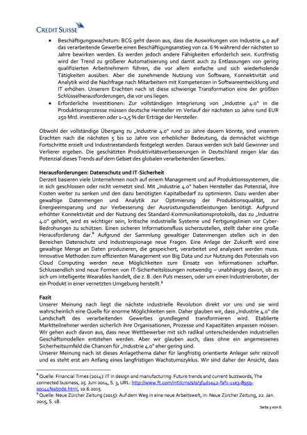Industrie 4.0: Gibt es Herausforderungen im Bereich Sicherheit?, Seite 3/6, komplettes Dokument unter http://boerse-social.com/static/uploads/file_201_industrie_40_credit_suisse.pdf (03.07.2015) 