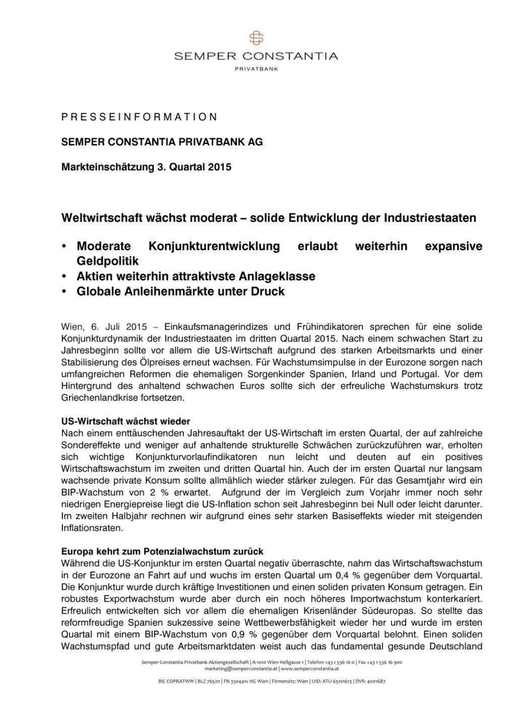 Aktien weiterhin attraktivste Anlageklasse, Seite 1/6, komplettes Dokument unter http://boerse-social.com/static/uploads/file_208_semper.pdf