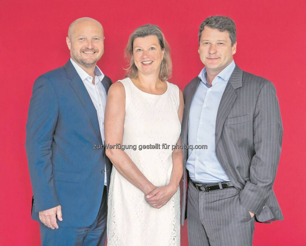 Gernot Fischer, Anett Hanck, Goran Drinic: Anett Hanck verstärkt ab 15.8. die Geschäftsführung des „Heute“-Sales-Teams. (C) Heute, © Aussender (08.07.2015) 