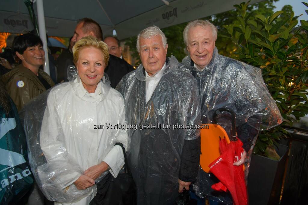 Harald und Ingeborg Serafin, Peter Weck, © ViennaPress / Andreas Tischler (09.07.2015) 