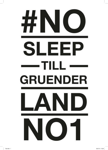 #No Sleep Till Gründerland No. 1 (13.07.2015) 