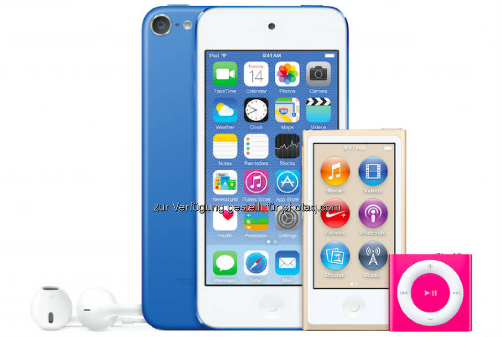 Neuer Apple iPod touch, neue Farben, A8 Chip, 8-Megapixel iSight Kamera & Apple Music ; © 2015 Apple Inc.
, © Aussendung (15.07.2015) 