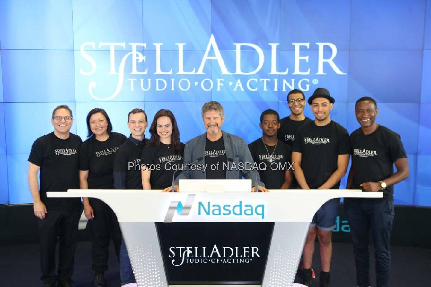 The Stella Adler Studio of Acting rings the Nasdaq Closing Bell!  Source: http://facebook.com/NASDAQ