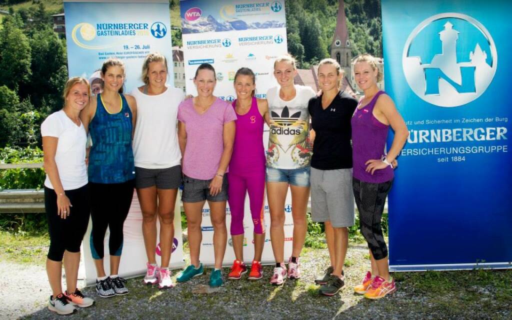 Annika Beck, Julia Görges, Karin Knapp, Samantha Stosur, Alicja Rosolska, Stephanie Vogt und Laura Siegemund, ©  <a href=