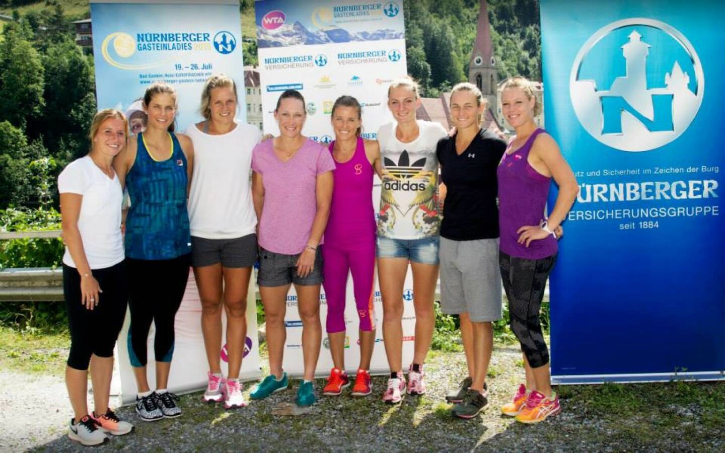 Annika Beck, Julia Görges, Karin Knapp, Samantha Stosur, Alicja Rosolska, Stephanie Vogt und Laura Siegemund