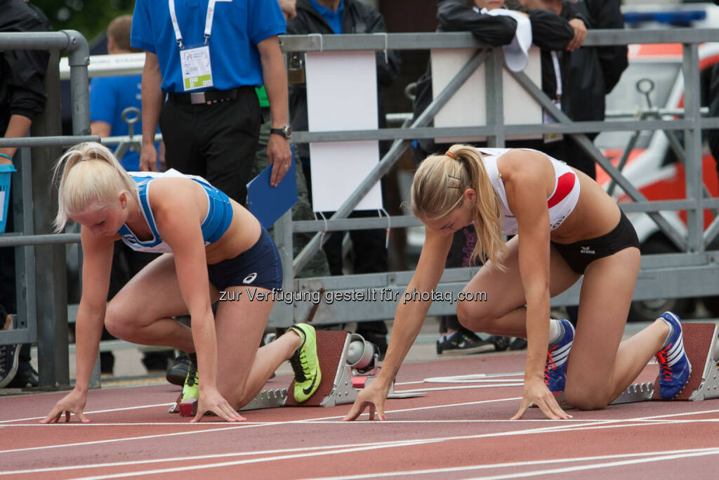 Ivona Dadic, 100m Hürden Start (Bild: ÖLV/Coen Schilderman) (20.07.2015) 