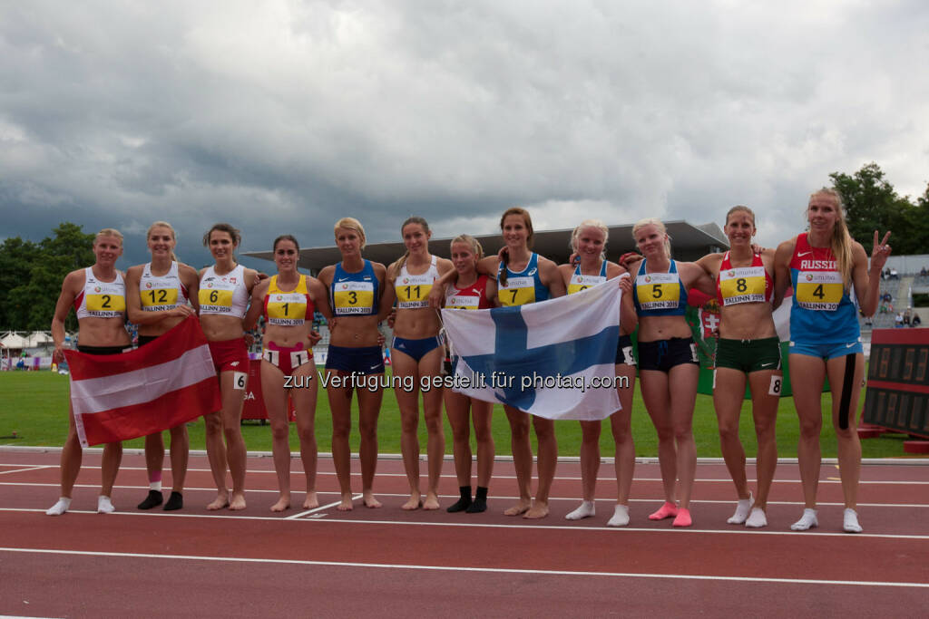 Siebenkampf, Parade der Athletinnen, Österreich, Finnland (Bild: ÖLV/Coen Schilderman) (21.07.2015) 