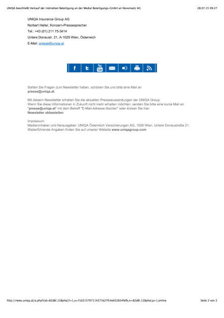 Uniqa mit Medial-Exit an Novomatic, Seite 2/2, komplettes Dokument unter http://boerse-social.com/static/uploads/file_255_uniqa_mit_medial-exit_an_novomatic.pdf (28.07.2015) 
