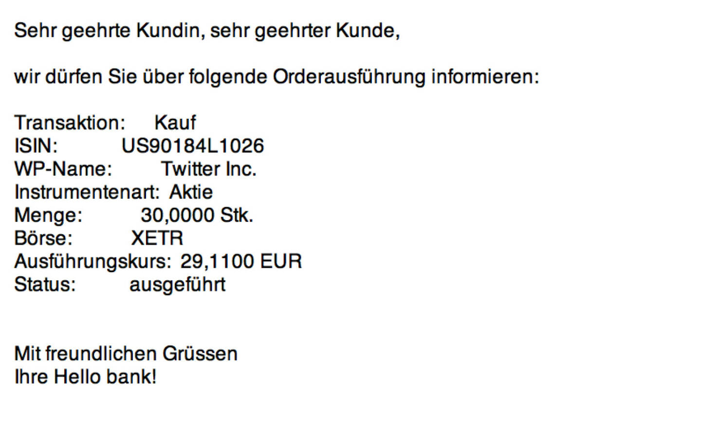 Tag 17: Kauf 30 Twitter zu 29,11