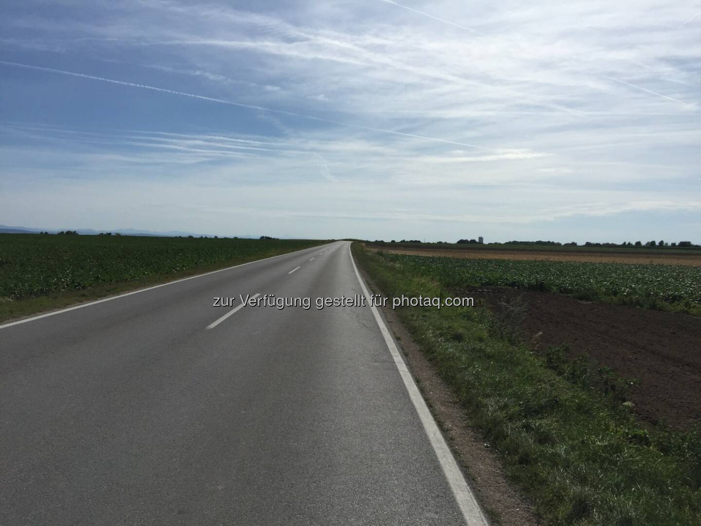 Stockerau nach Tulln, Strasse, Horizont