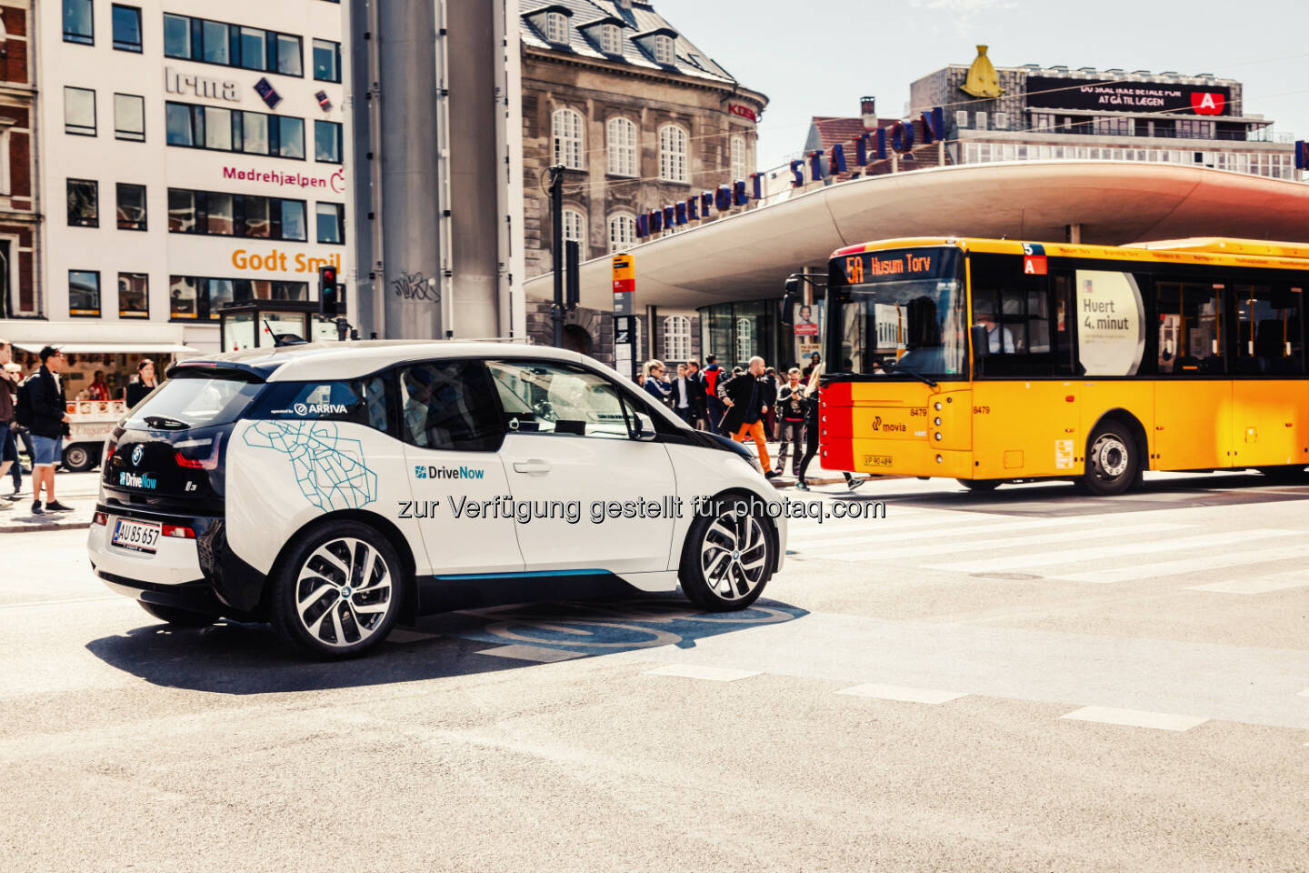 Vierhundert BMW i3 für vernetzte Mobilität in Kopenhagen. BMW i unterstützt die Verbesserung der Lebensqualität in Städten; Elektrisches Carsharing als Schlüsselkomponente; DriveNow mit dem BMW i3 in Kürze auch in Kopenhagen, direkt vernetzt mit dem öpnv:  © BMW Group