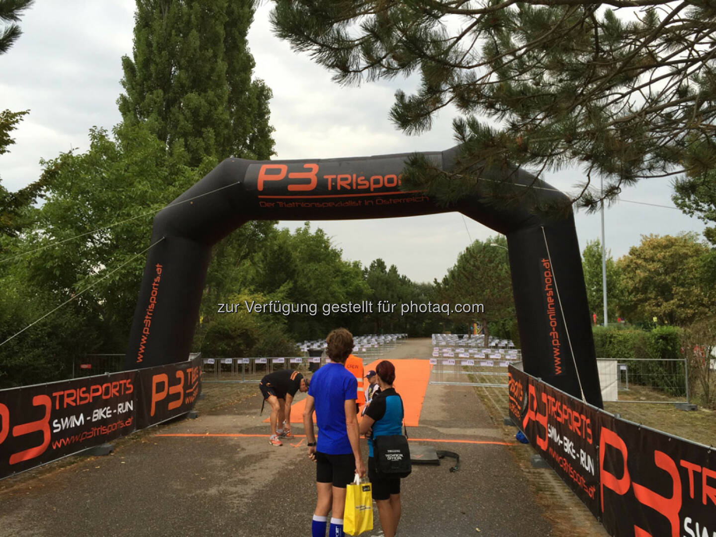 vor dem Start zum Marchfeld Triathlon