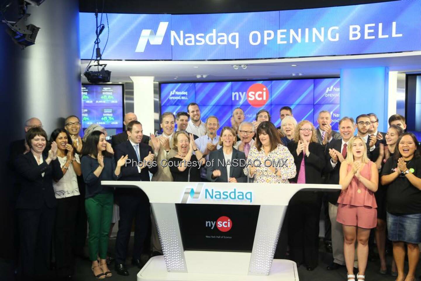 New York Hall of Science rings the Nasdaq Opening Bell!  Source: http://facebook.com/NASDAQ