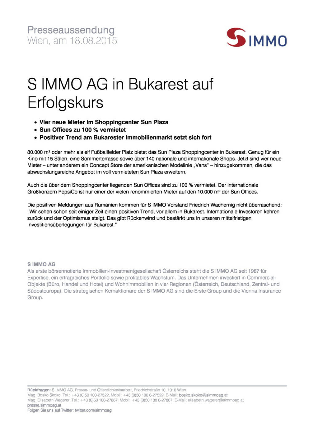 S Immo AG in Bukarest auf Erfolgskurs, Seite 1/1, komplettes Dokument unter http://boerse-social.com/static/uploads/file_295_s_immo_ag_in_bukarest_auf_erfolgskurs.pdf