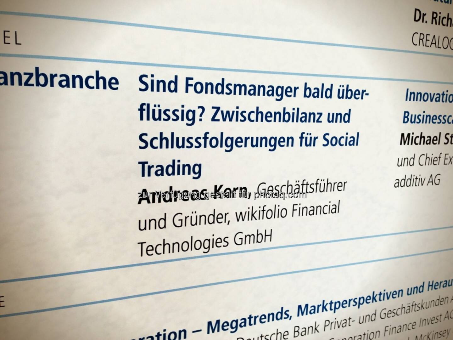 Wikifolio bei der Konferenz Finanzdienstleister der nächsten Generation