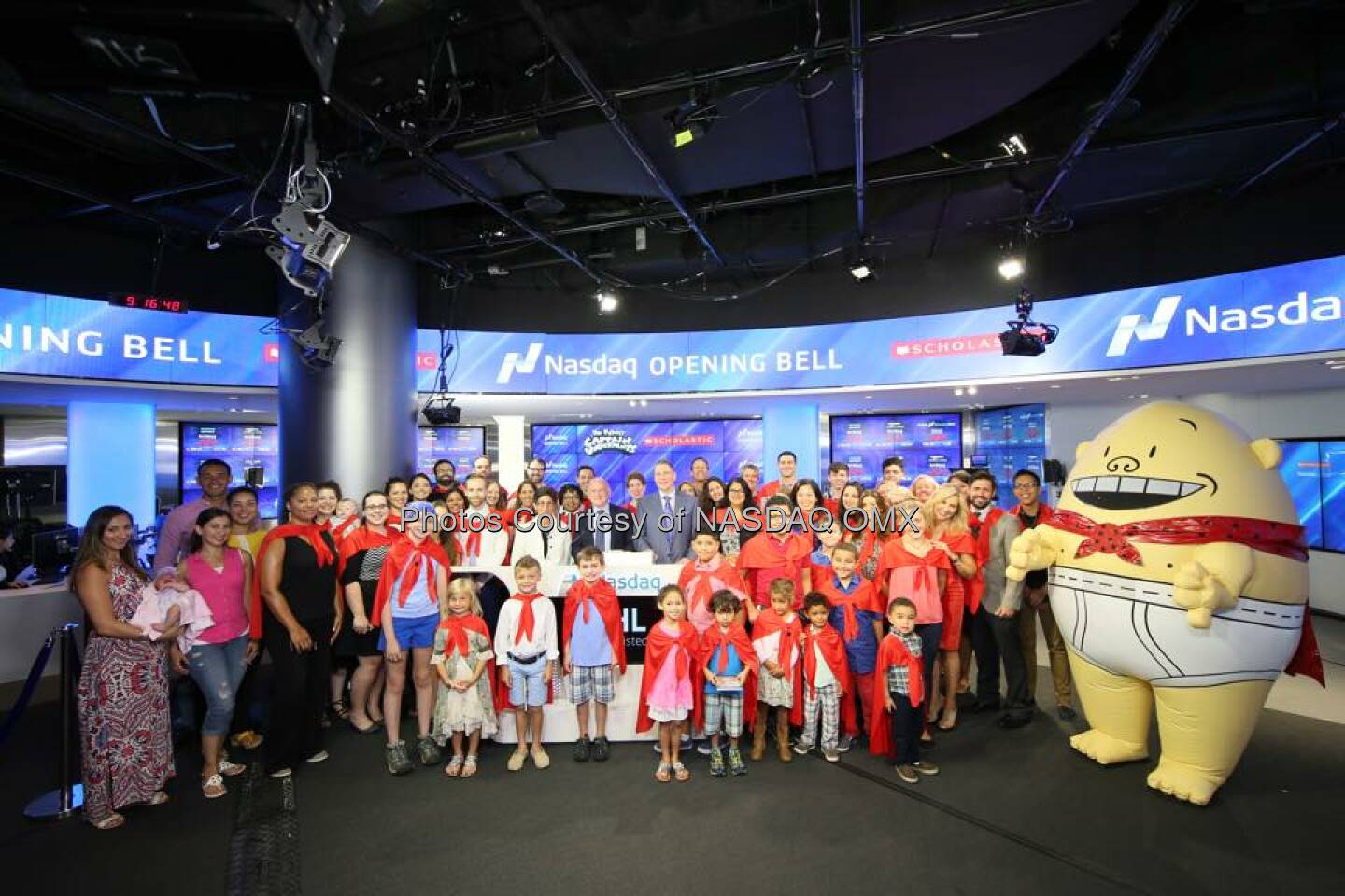 Scholastic and Captain Underpants rang the Nasdaq Opening Bell! $SCHL  Source: http://facebook.com/NASDAQ