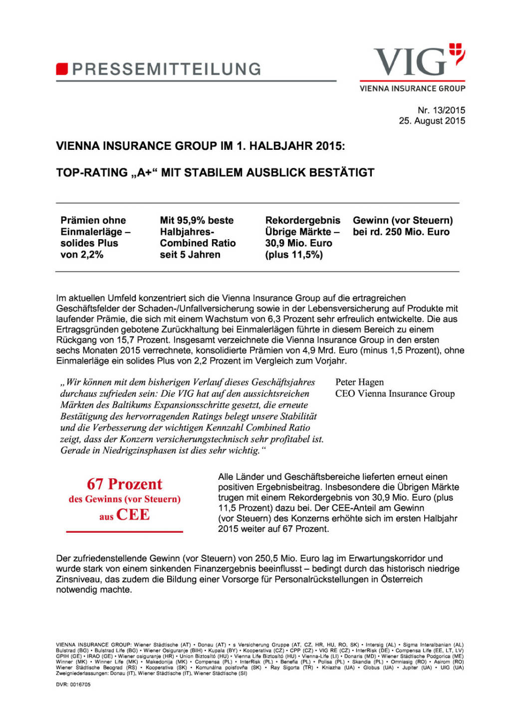 VIG 1. Halbjahr 2015, Seite 1/6, komplettes Dokument unter http://boerse-social.com/static/uploads/file_308_vig_1_halbjahr_2015.pdf