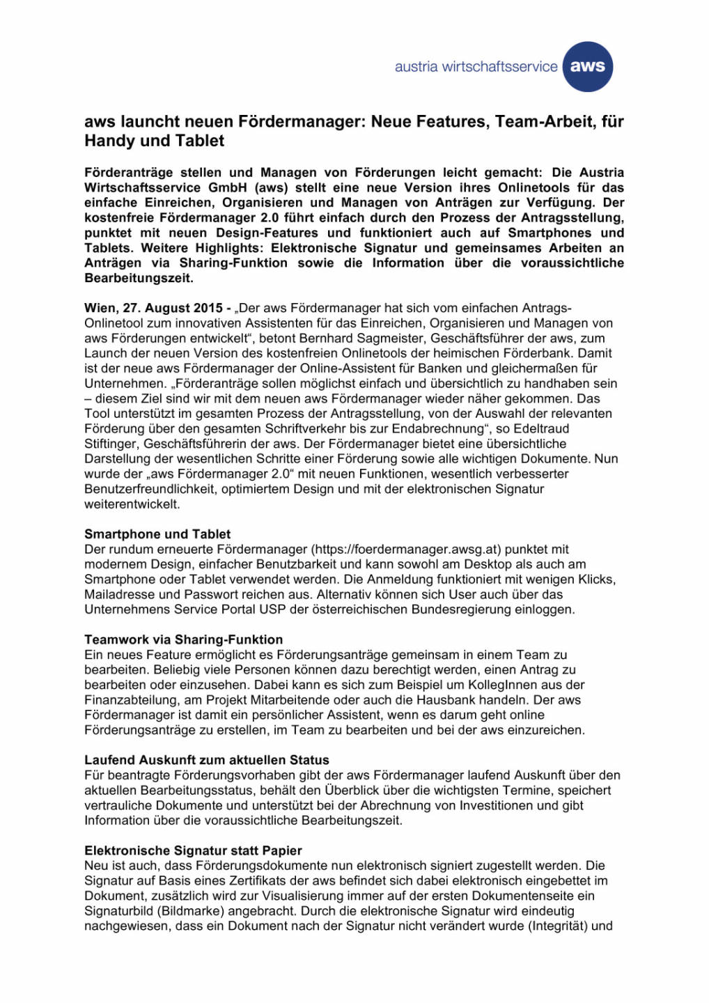aws launcht neuen Fördermanager, Seite 1/2, komplettes Dokument unter http://boerse-social.com/static/uploads/file_327_aws_launcht_neuen_fordermanager.pdf
