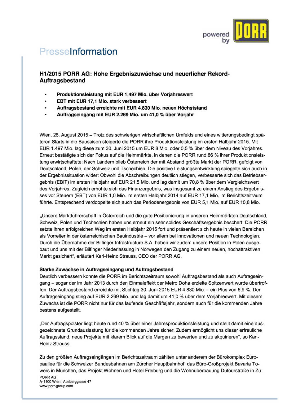 Porr AG H1/2015 , Seite 1/2, komplettes Dokument unter http://boerse-social.com/static/uploads/file_328_porr_ag_h12015.pdf