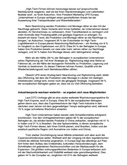UPS Studie High Tech-Unternehmen, Seite 2/3, komplettes Dokument unter http://boerse-social.com/static/uploads/file_352_ups_studie_high_tech-unternehmen.pdf (04.09.2015) 