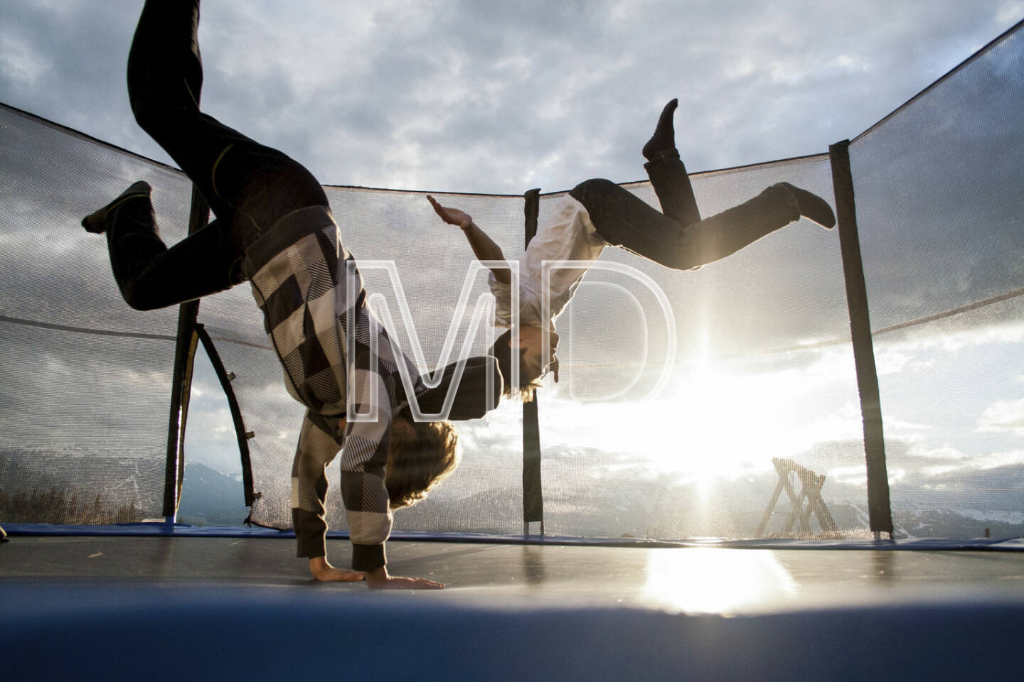 Jump, Trampolin, Sonne