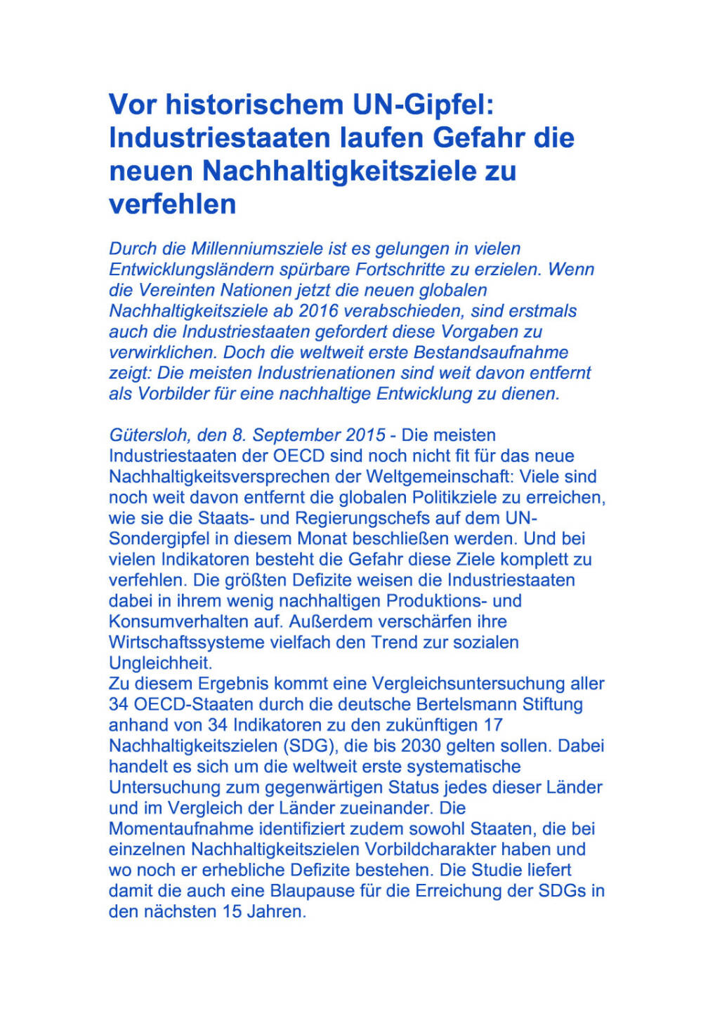 Nachhaltigkeitsziele der Industriestaaten, Seite 1/4, komplettes Dokument unter http://boerse-social.com/static/uploads/file_355_nachhaltigkeitsziele_der_industriestaaten.pdf