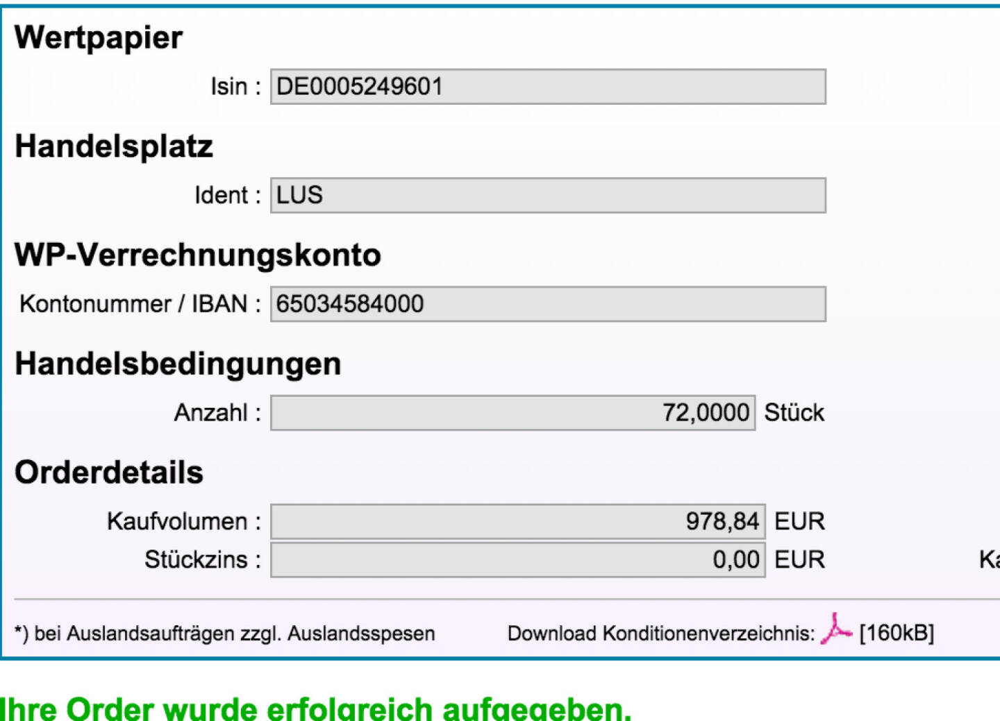 Tag 47: Kauf 72 Fintech Group zu 13,595