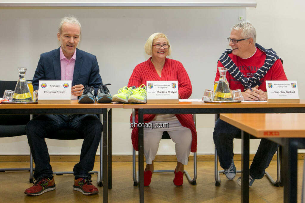 Christian Drastil, Martina Malyar (Bezirksvorsteherin Alsergrund), Sascha Göbel (Bezirksvorstehung Alsergrund), © photaq/Martina Draper (10.09.2015) 