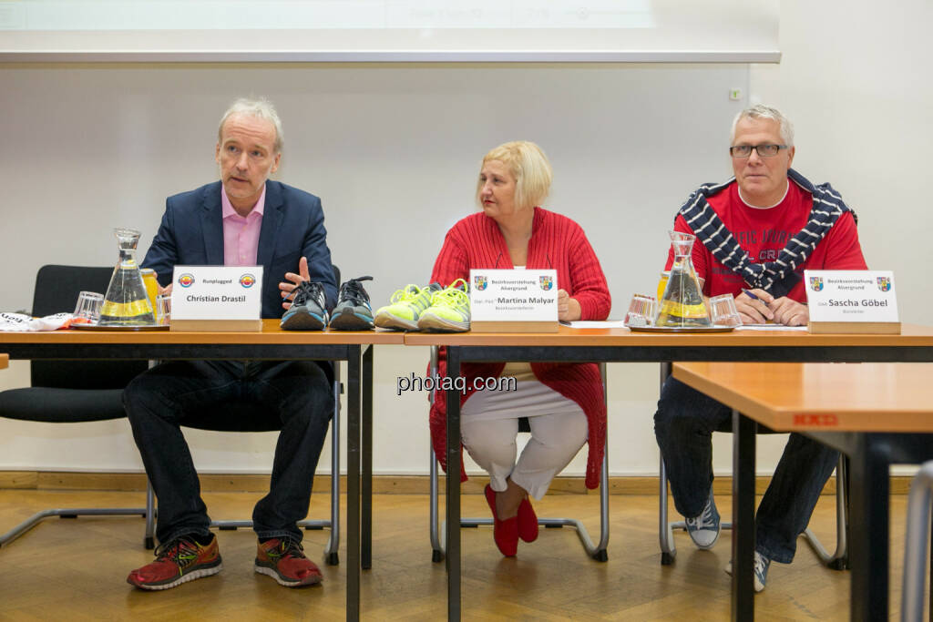 Christian Drastil, Martina Malyar (Bezirksvorsteherin Alsergrund), Sascha Göbel (Bezirksvorstehung Alsergrund), © photaq/Martina Draper (10.09.2015) 