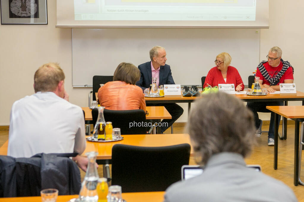 Christian Drastil, Martina Malyar (Bezirksvorsteherin Alsergrund), Sascha Göbel (Bezirksvorstehung Alsergrund), © photaq/Martina Draper (10.09.2015) 