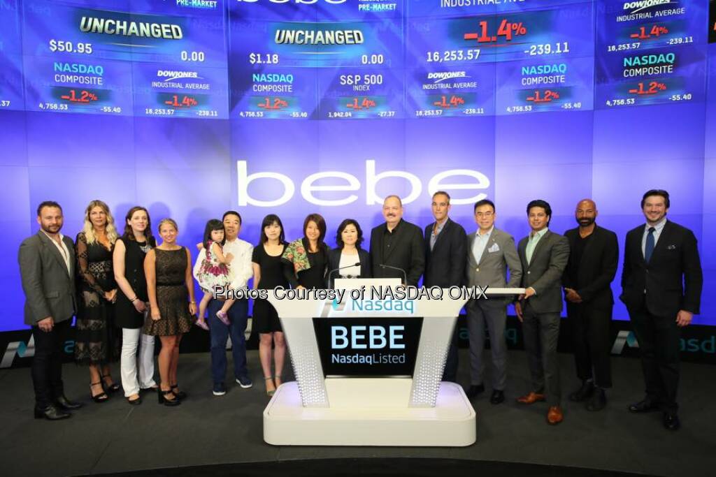 bebe rings the Nasdaq Opening Bell!   Source: http://facebook.com/NASDAQ (10.09.2015) 