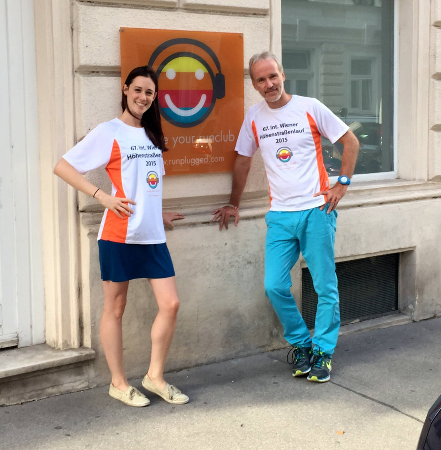 Carina Stepanek, Christian Drastil im Shirt von http://www.hoehenstrassenlauf.com