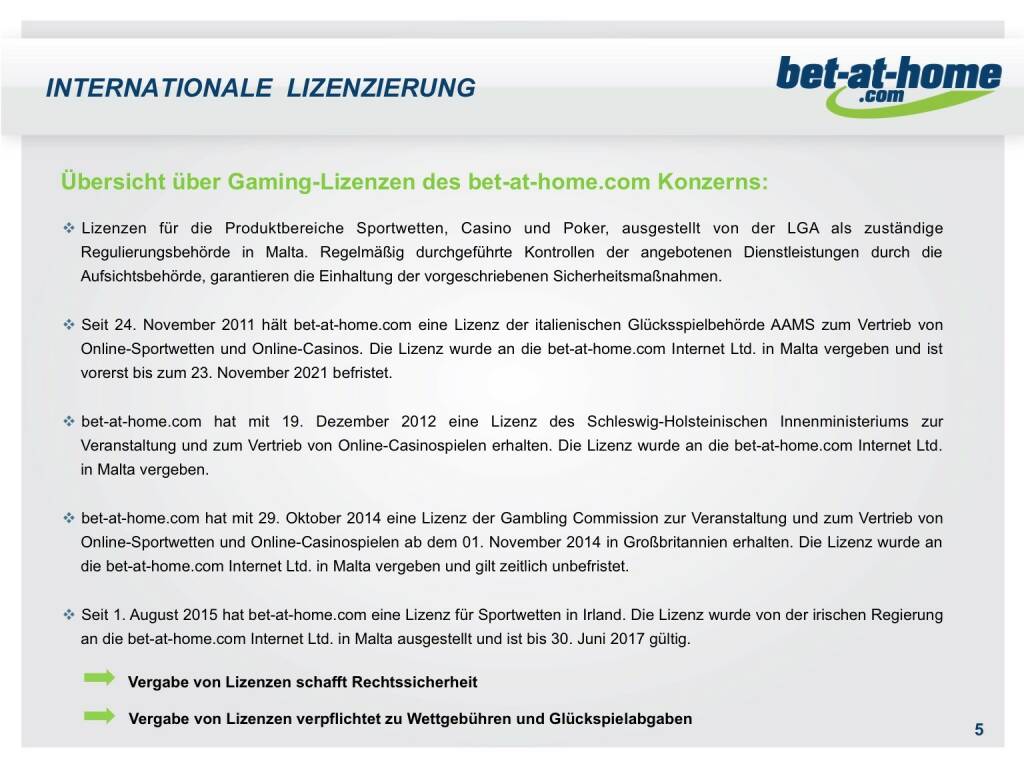 bet-at-home.com Internationale Lizenzierung (01.10.2015) 