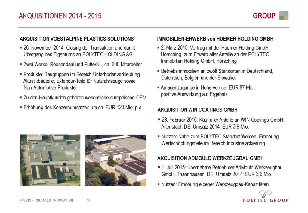 Polytec Akquisitionen (01.10.2015) 