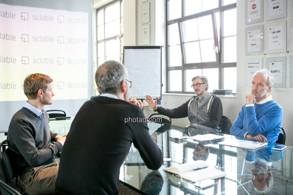 Peter Kerschhofer (Sclable), Martin Sirlinger (Sclable), Josef Chladek, Christian Drastil, © Martina Draper/photaq (03.10.2015) 