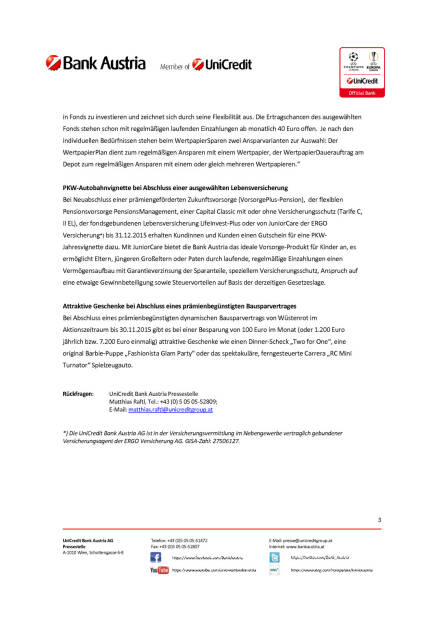 Angebote zum Weltspartag bei der Bank Austria, Seite 3/3, komplettes Dokument unter http://boerse-social.com/static/uploads/file_399_angebote_zum_weltspartag_bei_der_bank_austria.pdf (05.10.2015) 