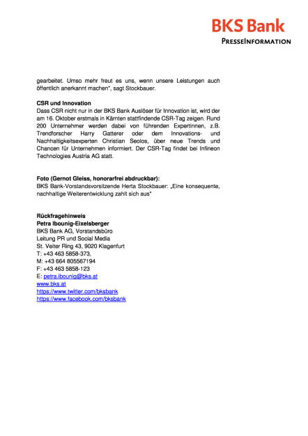 BKS Bank prime bei ÖKOM-Rating , Seite 2/2, komplettes Dokument unter http://boerse-social.com/static/uploads/file_403_bks_bank_prime_bei_okom-rating.pdf (06.10.2015) 