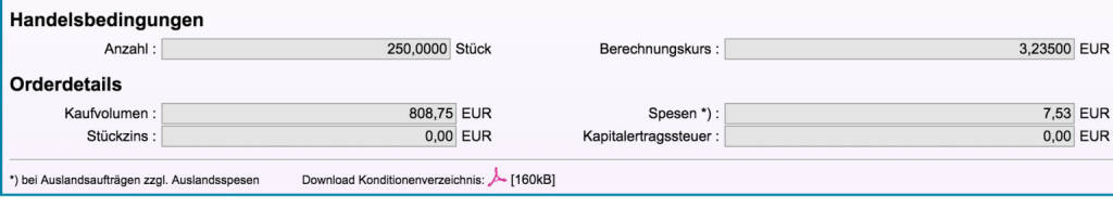 Tag 66: Kauf 250 Valneva zu 3,235 (06.10.2015) 