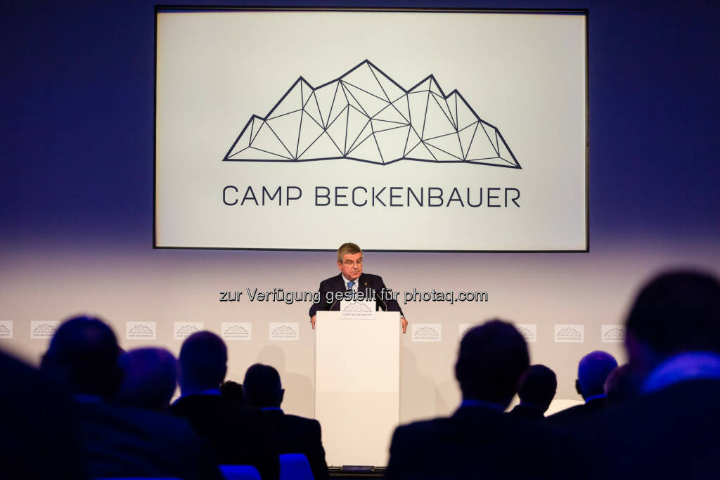 Thomas Bach (IOC-Präsident) : 250 Gäste aus 20 Ländern nahmen am diesjährigen Camp Beckenbauer Global Summit in Kitzbühel teil, der am Montag mit einer Keynote des IOC-Präsidenten Thomas Bach eröffnet wurde : Fotocredit: Camp Beckenbauer, © Aussendung (08.10.2015) 