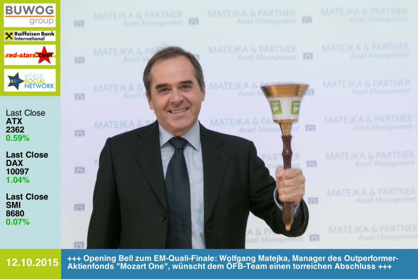 #openingbell am 12.10. zum EM-Quali-Finale: Wolfgang Matejka, Manager des Outperformer-Aktienfonds Mozart One wünscht dem ÖFB-Team einen torreichen Abschluss http://www.openingbell.eu