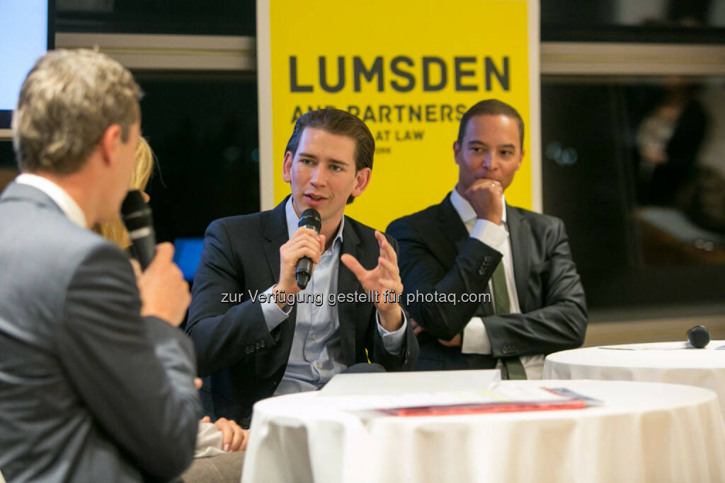 Außenminister Sebastian Kurz, Robin Lumsden (Lumsden and Partners), © Martina Draper (16.10.2015) 