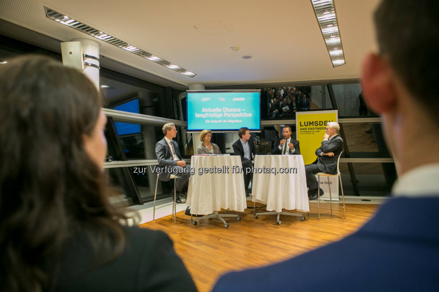 Christian Knill (CEO Knill Energy), Bettina Glatz-Kremsner (Vorstand Casinos Austria & Österreichische Lotterien), Außenminister Sebastian Kurz, Robin Lumsden (Lumsden and Partners), Peter Pelinka