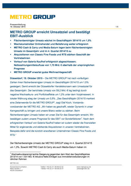 Metro Group erreicht Umsatzziel, Seite 1/1, komplettes Dokument unter http://boerse-social.com/static/uploads/file_415_metro_group_erreicht_umsatzziel.pdf (19.10.2015) 